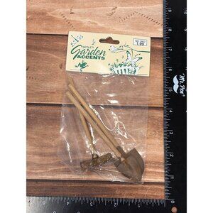 VTG Nicole Garden Accents Mini Gardening Tools Set DOLLHOUSE GNOME GARDEN ACCENT